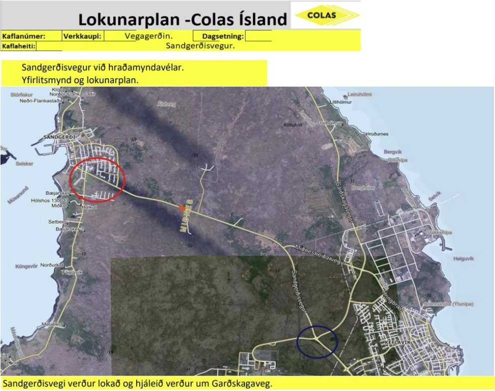 Malbikunarframkvæmdir 3. maí - Sandgerðisvegur