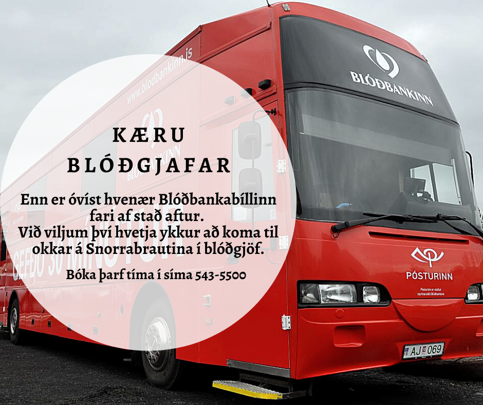 Auglýsing frá blóðbankanum