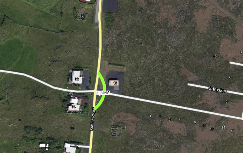 Framkvæmdir við gatnamót Stafnesvegar og Skerjabrautar