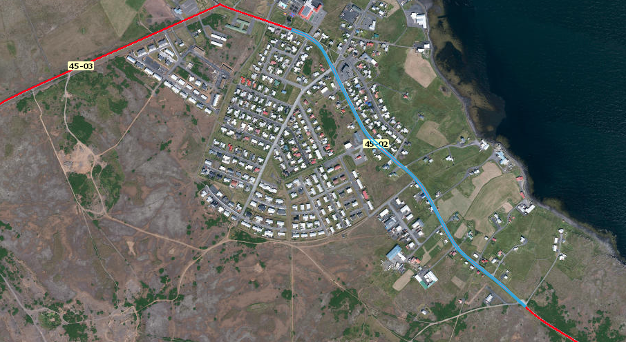 Framkvæmdir við Garðskagaveg í Garði 8. og 11. ágúst