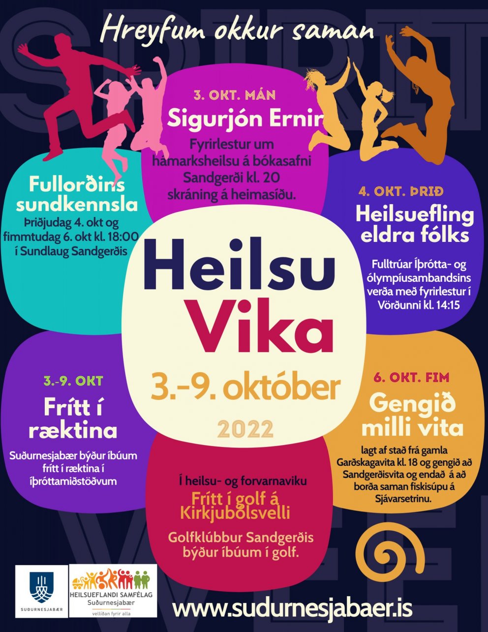 Árleg heilsu- og forvarnavika á Suðurnesjum verður haldin 3.-9. október