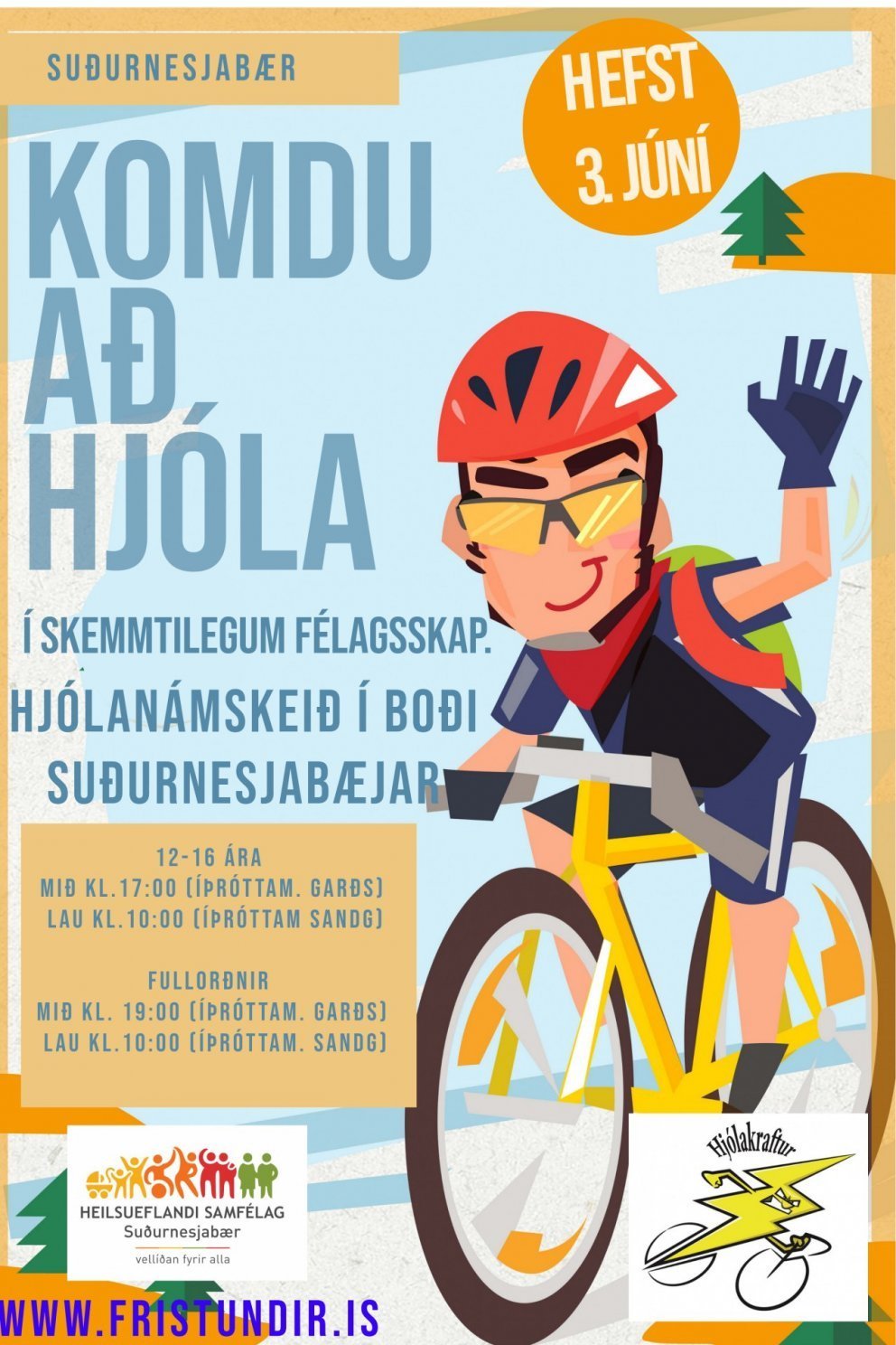 Hjólaæfingar í júní