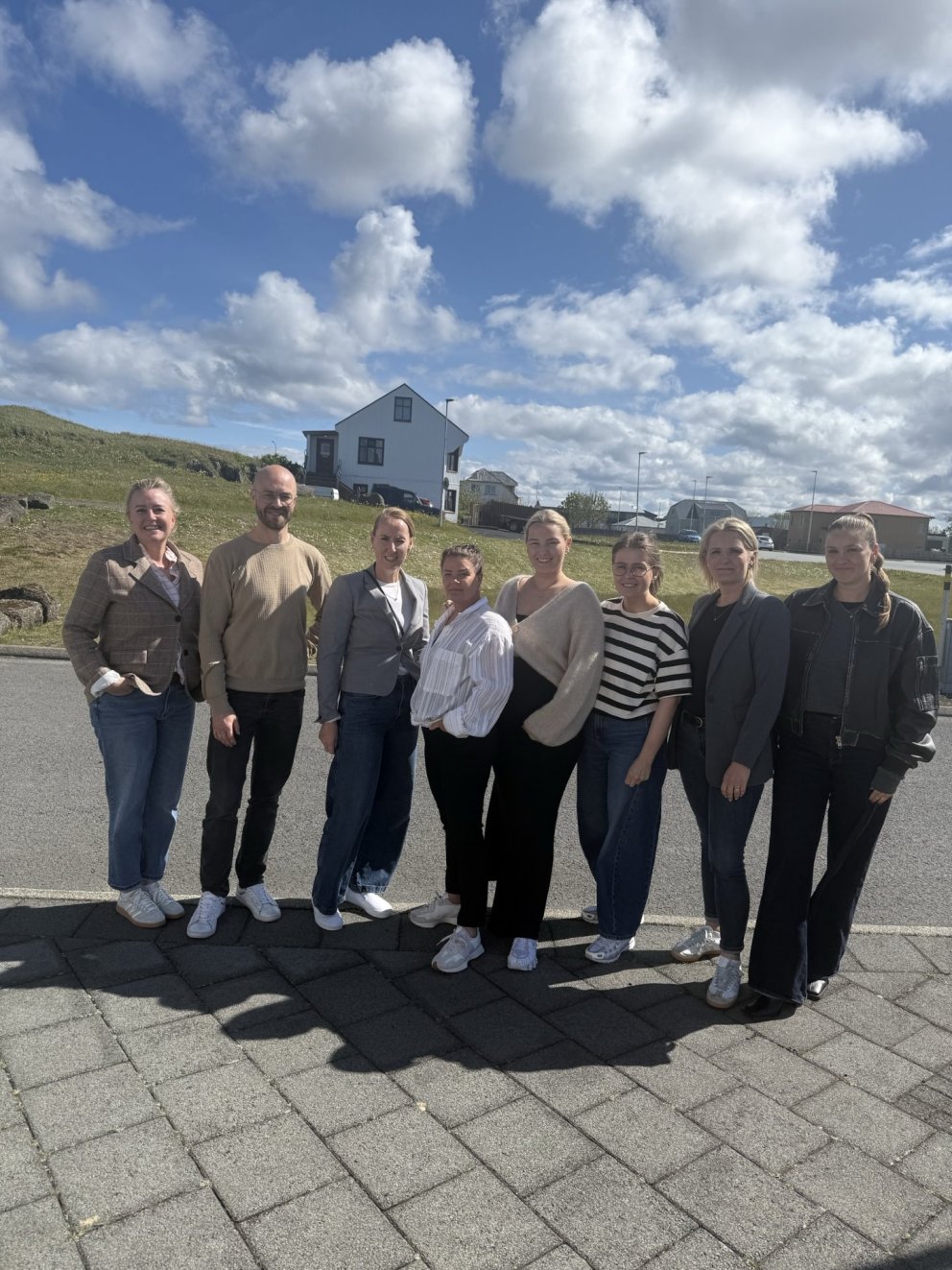 Starfsmenn barnaverndar Suðurnesjabæjar ásamt starfsmönnum KPMG