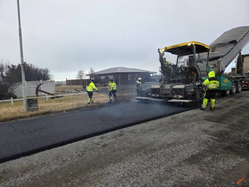 Vetrarmalbikun á Stafnesvegi í Sandgerði – Sumarverk í janúar