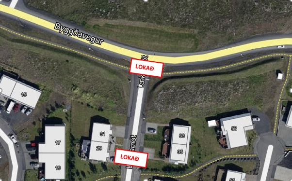 Framkvæmdir í Lækjamótahverfi.