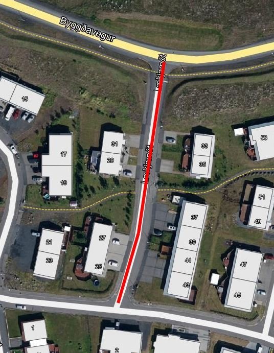 Kaldavatnslaust við Lækjamót 25-43