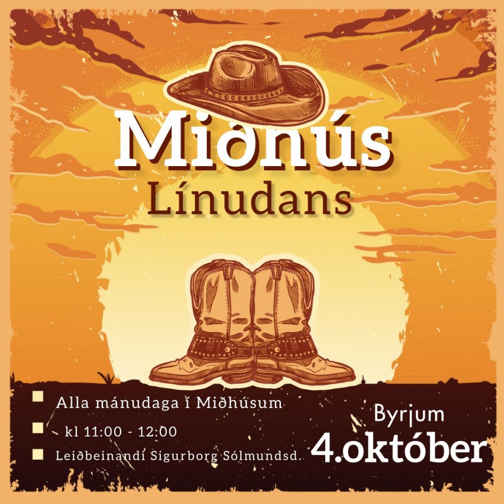 Línudans hefst í Miðhúsum