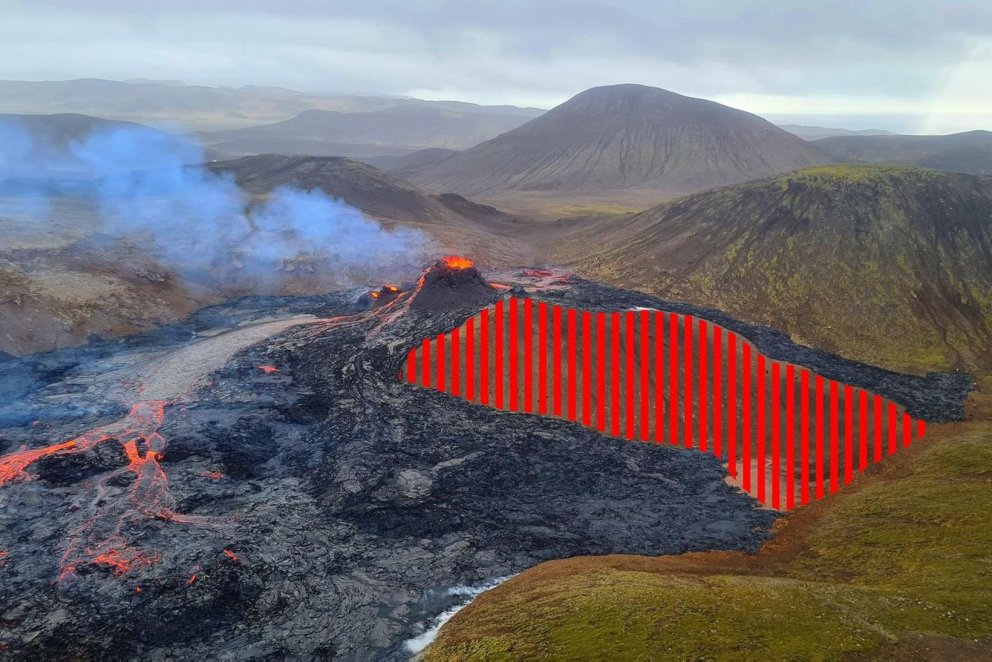Lögreglustjórinn á Suðurnesjum lokar litlu svæði næst gossprungunni í Geldingadölum