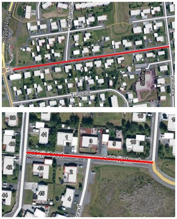 Malbikunarframkvæmdir við Hlíðargötu og Oddnýjarbraut