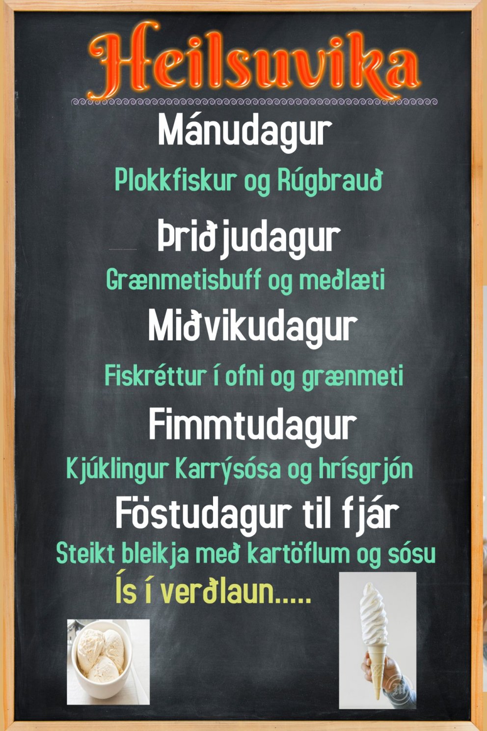 Matseðill vikunnar í Miðhúsum