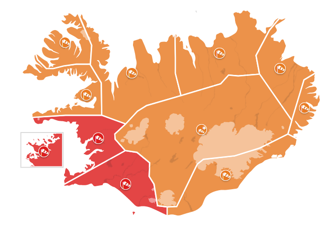 Farið yfir viðvaranir Veðurstofunnar um óveður næsta sólarhringinn.