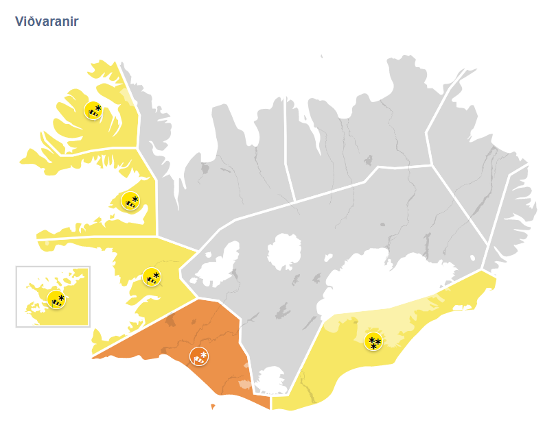 Óvissustig Almannavarna vegna veðurs