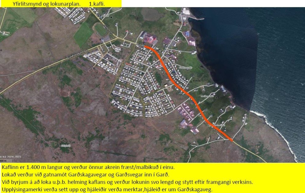 Malbikunarframkvæmdir við Garðbraut