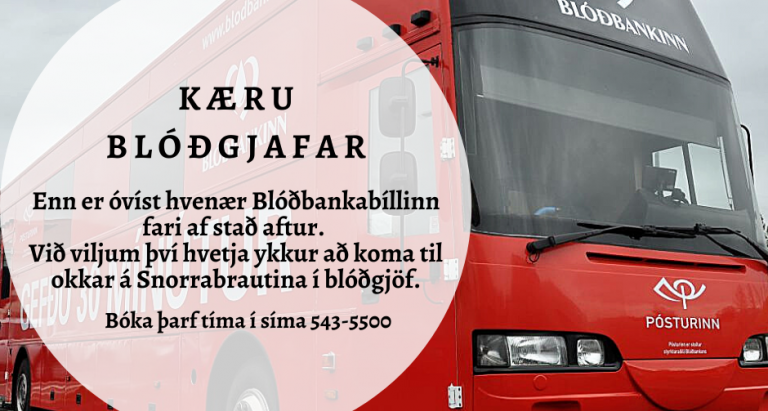 Auglýsing frá blóðbankanum