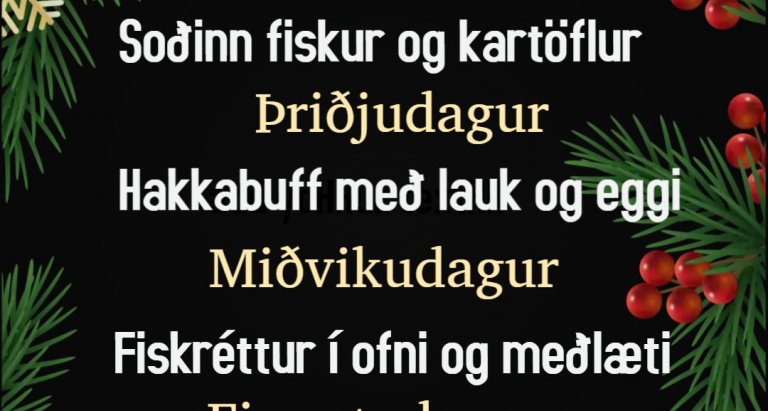 Matseðill vikunnar í Miðhúsum