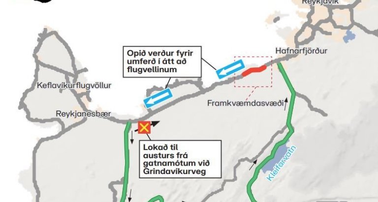 Reykjanesbraut lokuð til austurs vegna malbiksframkvæmda