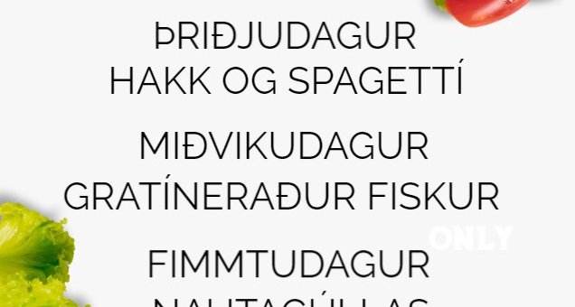 Matseðill vikunnar í Miðhúsum vikuna 12. - 16. sept