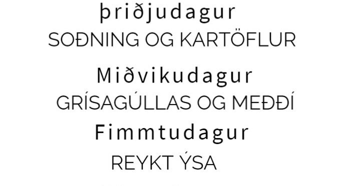Matseðill vikunnar í Miðhúsum vikuna 15.-19. ágúst