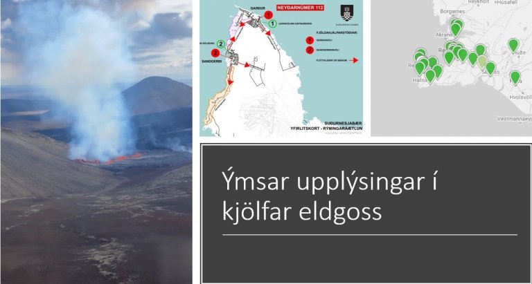 Upplýsingar í kjölfar eldgoss á Reykjanesi